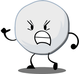 Snowball With Shadow Clipart - Bfdi Snowball Png