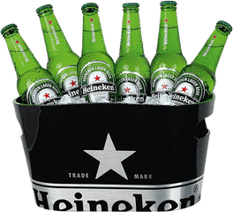 Heineken Single Walled Ice Bucket Black - Heineken Beer Bucket Png