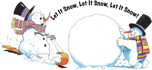 Let It Snow Clip Art Of Snowmen - Transparent Background Clipart Snow Png