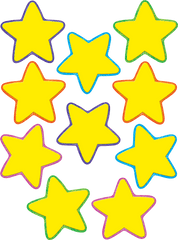 Yellow Stars Accents - Printable Page Of Yellow Stars Png