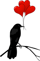 Raven Hearts Transparent - Love Sms To Girlfriend Png