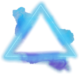 Triangle Frame Geometry Blue Smoke - Vertical Png
