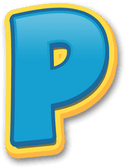 Alphabet Paw Patrol Letter P - Paw Patrol Font P Png