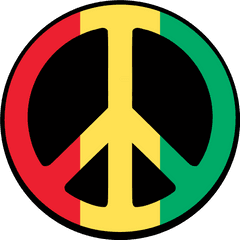 Peace Logo - Peace Sign Red Yellow Green Png