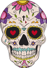 Download And Cuisine Mexican Skull Calavera Idea Pattern - Mexican Skull Png