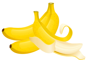 Bananas Painted Cartoon Large Fruit Banana - Free PNG