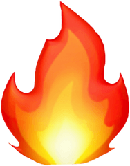 Fire Emoji Transparent Background Png - Transparent Background Fire Clipart