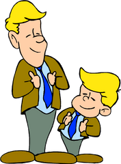 Father And Son Talking Png Transparent - Like Like Father Like Son Cartoon