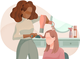 Hair Salon And Stylist Business - Hair Salon Cartoon Png