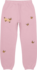 Pink Butterfly Sweatpant - Sweatpants Png