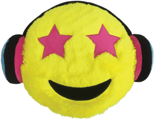 Iscream Headphones Emoji Pillow - Emoji Pillow Png