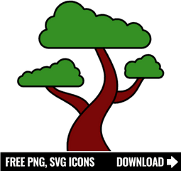 Free Bonsai Tree Icon Symbol - Language Png