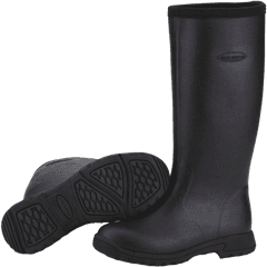 Rain Boot Transparent Png Mart - Muck Breezy Tall Boot Black