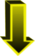 Arrow Pointing Down Yellow Drawing Free Image - Vertical Png