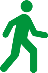 Download Hd Walking Icon - Walking Man Icon Green Walking Man Icon Green Png