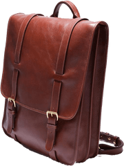 Leather Backpack White Background Hd - Laptop Bag Png