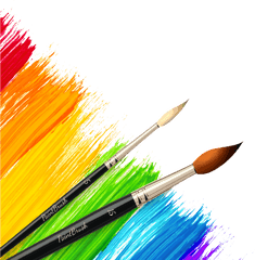 Pen Clipart Png Painting Transparent - Full Size Clipart Color Paint And Brush