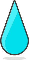 Droplet Emoji Clipart - Icone Goutte D Eau Png