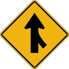 Signs - Merging Traffic Sign Png