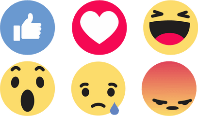 Facebook Like Reactions Icons Download Vector - Facebook Like Icons Png