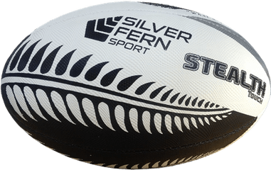 Silver Fern Stealth Touch Rugby Ball - Rugby Ball New Zealand Png