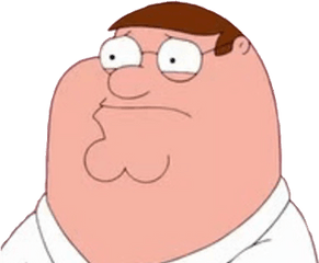 Peter Griffin Family Guy Triste Sad - Cartoon Png
