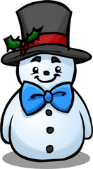 Top Hat Snowman - Snowman With A Top Hat Png