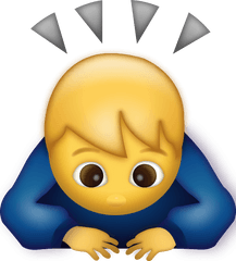 Man Bowing Emoji [Free Download iPhone Emojis] Icon Free Photo - Free PNG