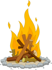 Fireplace Clipart Campfire Transparent - Campfire Drawing Png