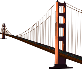 Download Simple Golden Gate Bridge - Golden Gate Bridge Png