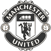 United Old Text Football Fc Manchester Black - Free PNG