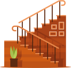 Staircase To 2nd Floor Clipart - Clipart Picture Of Stairs Png