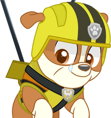 Rubble Happy Rainbow Eevee Pawpatrol Png Mart - Fictional Character