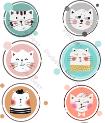 Cute Cat Avatar Icon Design - Girly Png