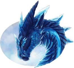 Electric Dragon - Blue Ice Dragon Png