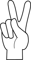 Finger Peace Sign Clipart Kid - Clipartix Peace Sign Hand Animated Png