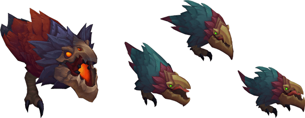 Download Hd Crimson Raptor Render - League Of Legends Raptors Png