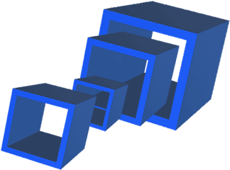 3d Square Shapes Blue Background Png And Psd - Majorelle Blue