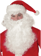 Realistic Santa Wig Beard Set Png