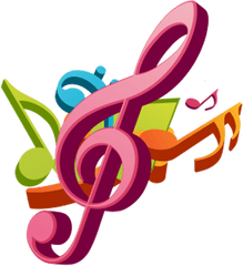 Color Notes Png Download - Notas Musicais Coloridas Png