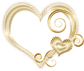 Golden Heart Of Gold Love - Gold Love Heart Png