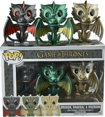 Game Of Thrones Dragons - Game Of Thrones 3 Dragons Pops Png