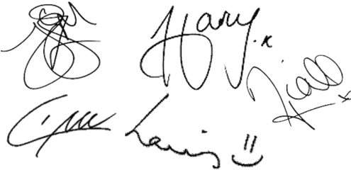 One Direction Signatures Png - Aesthetic One Direction Stickers