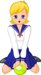 Svg Vector Girl Clip Art - School Girl Pins In Anime Png