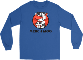 Merch Moo Cow Logo Adult Long Sleeve Shirt Png