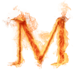 Download M Alphabet Png Hq Image - M Alphabet In Fire