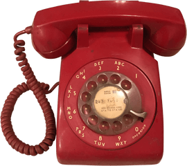 Png Vintage Red Rotary Dial Phone - Red Rotary Phone Png