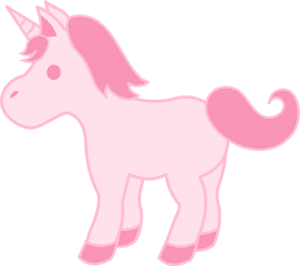 Small Transparent Png Clipart - Cute Baby Unicorn Pink