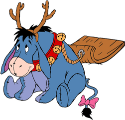 Pooh Disney Characters - Winnie The Pooh Eeyore Christmas Png