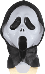 Download Hd Crazy Scared Ghost Scream Face Mask Costume - Costume Party Png